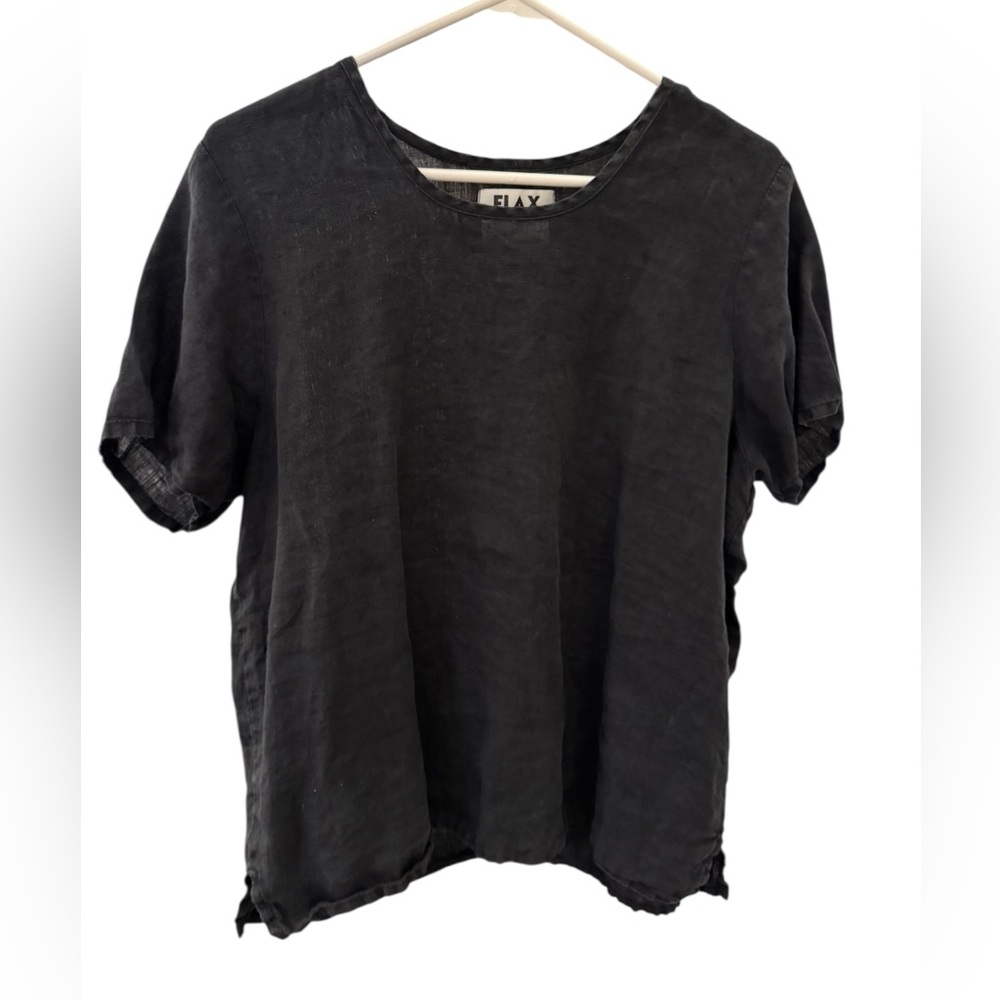 FLAX 100% Linen short sleeve shirt women’s small